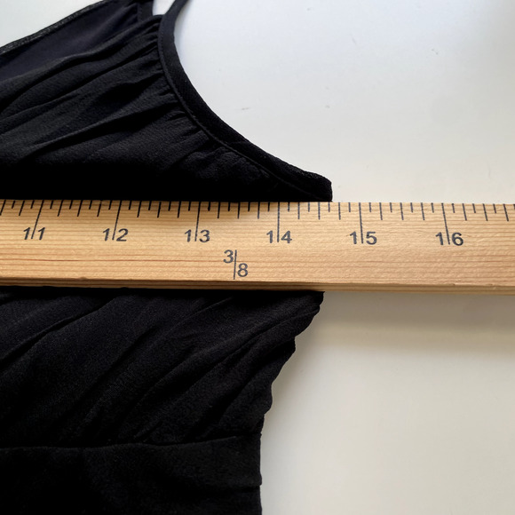 Theory Dress Size Small Black Silk Blend Strappy Sundress Summer Flowy LBD - Picture 3 of 8